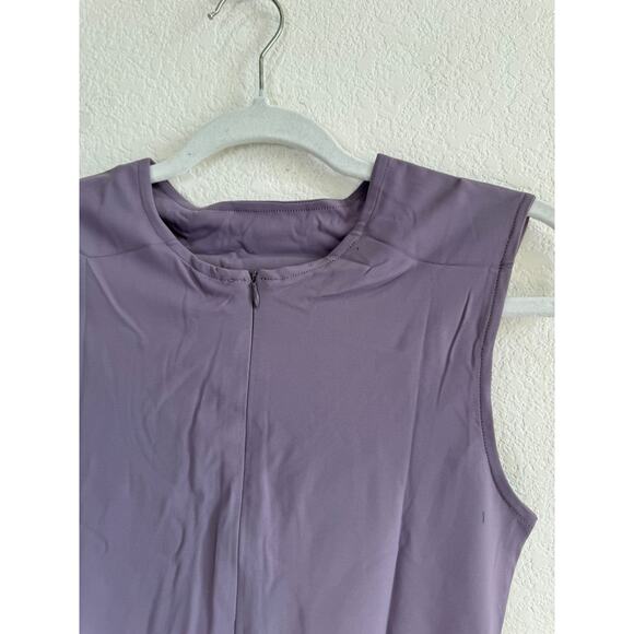 NWOT Women's Sleeveless Sexy Purple Lavender Bodysuit Top Blouse Bodycon Small - Picture 2 of 11